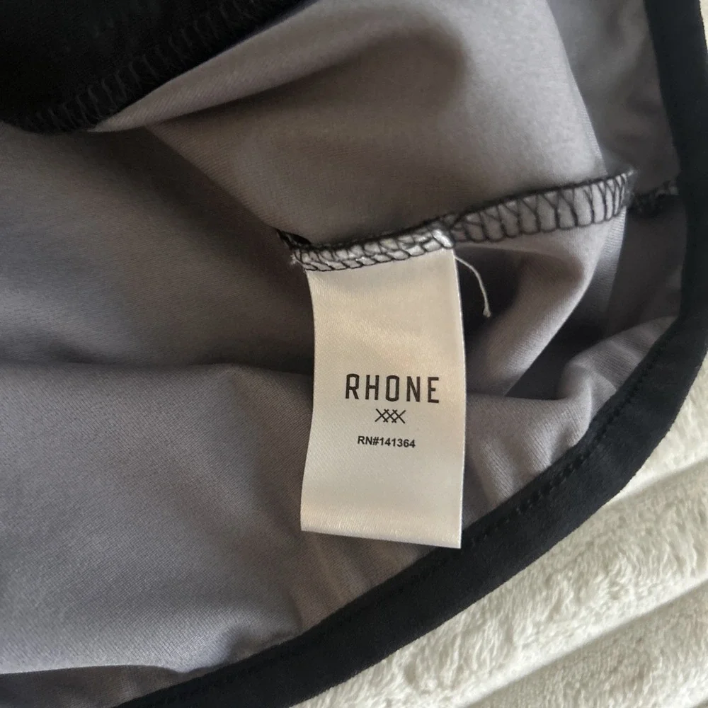 Rhone Tech Terry Full Zip Jacket‎ Mens M Black Commuter Active Hooded Hybrid